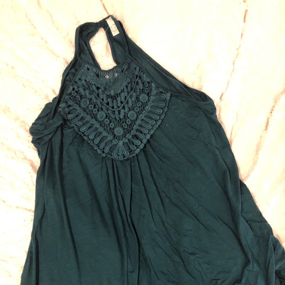 Teal green sleeveless top - Picture 1 of 3